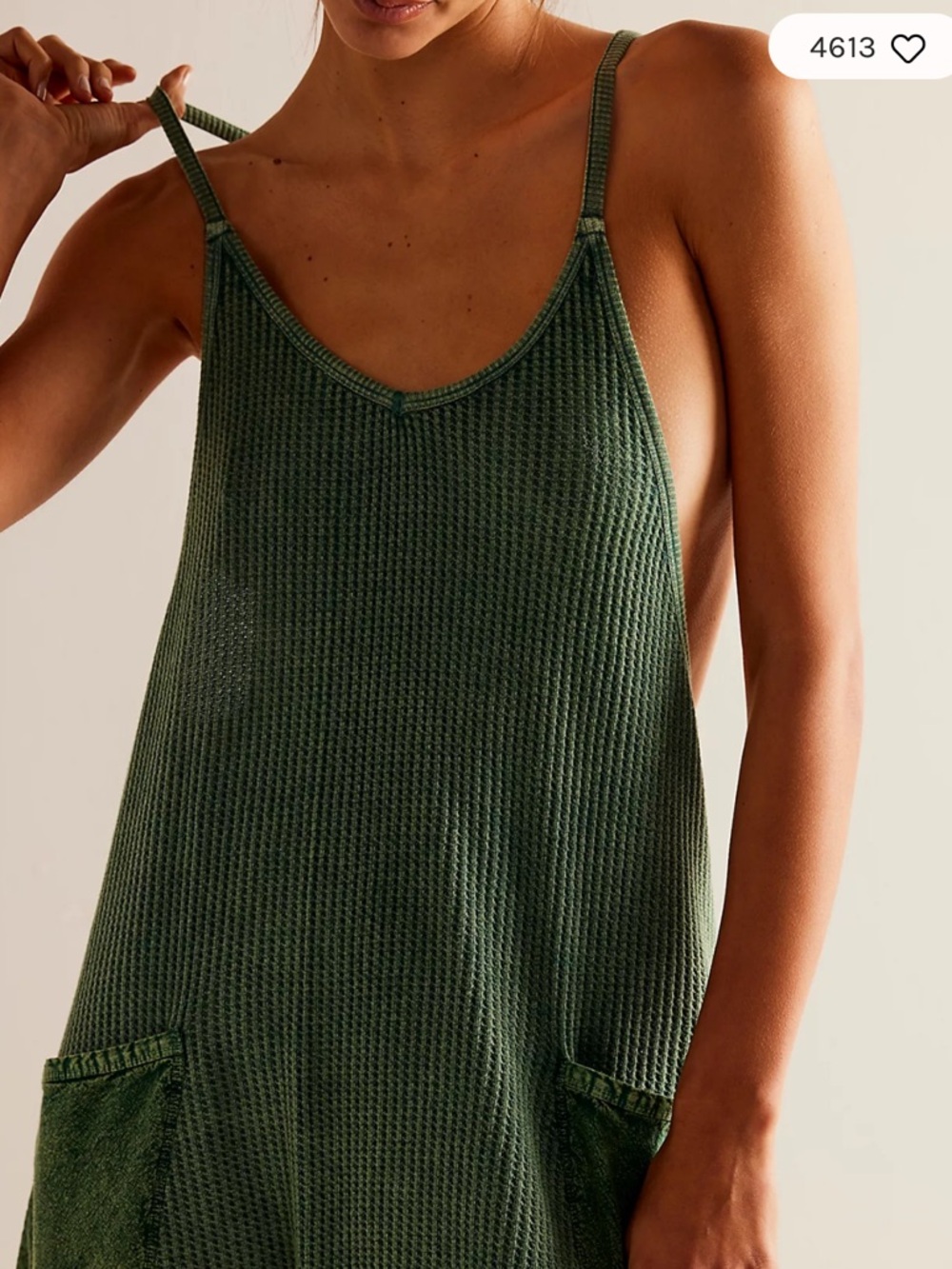 LIKE NEW Free People FP One Frankie Waffle Knit Jumpsuit - Picture 3 of 7